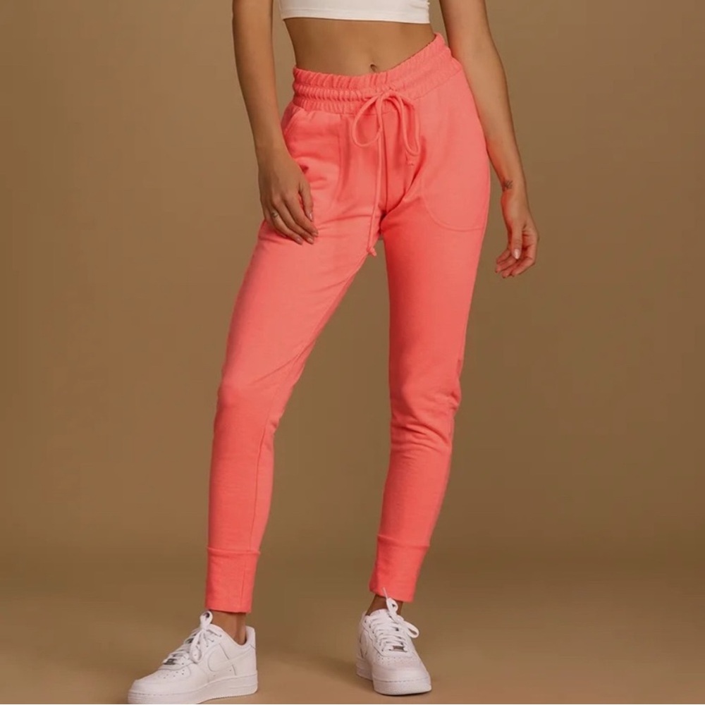 Free People Coral Pink Joggers
